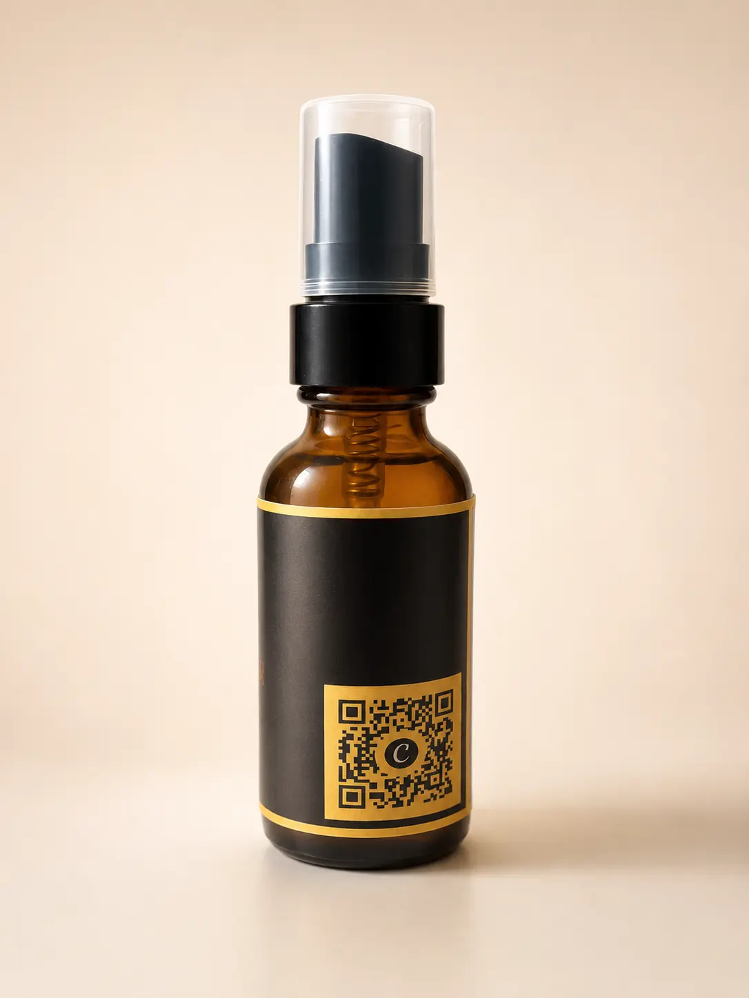 Pain Crusher Extreme spray bottle showing its QR-code label