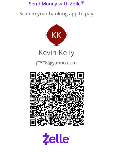 Zelle QR code for Kelly's FireDrop Oils